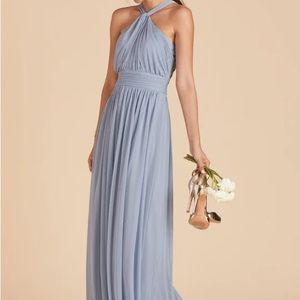 NWOT Birdy Grey Kiko Dusty Blue Mesh Bridesmaid Dress XL *NEVER WORN*